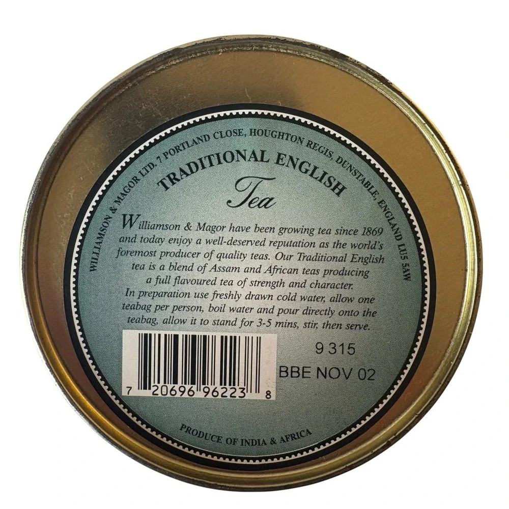 Williamson & Magor Elephant Tea Tin Canister Vintage Collectible 2002